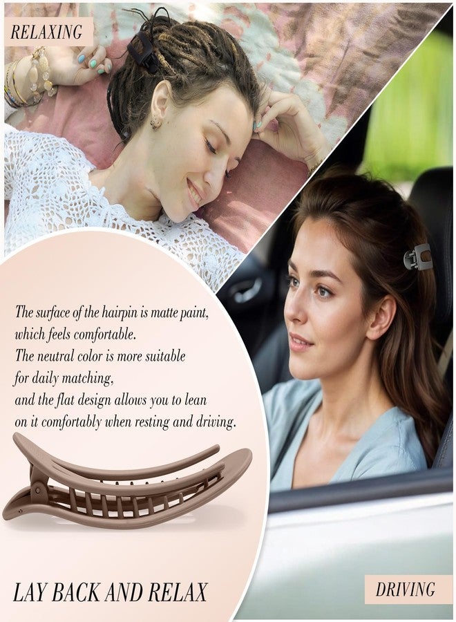 obeoby مجموعة أوبيوبي من 8 قطع من مشابك الشعر المسطحة، مشابك شعر مسطحة غير لامعة، نمطان، مشابك شعر للنساء والفتيات، مشابك شعر متوسطة الكثافة مزينة بالزهور - Image 5